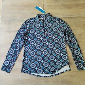 Tribal Sport  Performance Long Sleeve Activeware Top Size Medium NWT